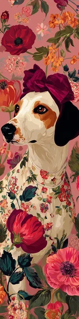 Free dog bookmarks featuring a brown spot on eye dog pink and white